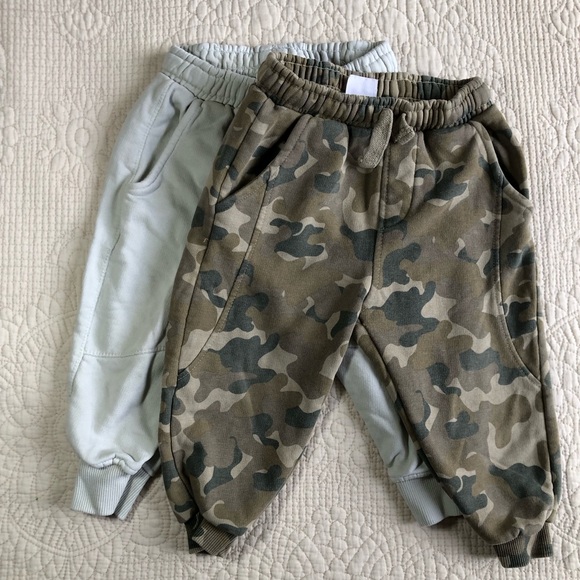 ZARA Toddler Camouflage and Light Blue Joggers Set of 2 Size 2T - Picture 1 of 14